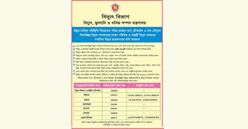 সাশ্রয়ী বিদ্যুৎ ব্যবহারে গ্রাহকদের প্রতি আহ্বান বিদ্যুৎ বিভাগের