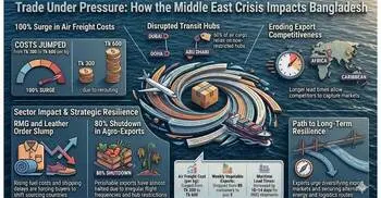 Export orders dip, costs surge as West Asia war disrupts Bangladesh trade