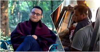 বাসে সাধারণ যাত্রী হয়ে চমকে দিলেন ডা. এজাজ, ভাইরাল ছবি