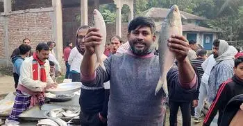 যে মেলা থেকে জোড়া ইলিশ নিয়ে বাড়ি ফেরেন ক্রেতারা