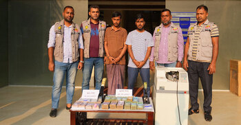 2 held with over Tk 25 lakh in fake and real currency