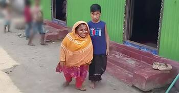 সুখ থাকলেও অর্থাভাবে বিপর্যস্ত খর্বাকৃতির ফরহাদ-আরিফার সংসার