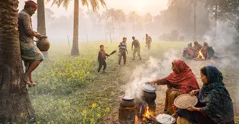 গ্রামের নান্দনিক শীতকাল