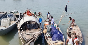 দুইমাস পর কর্মব্যস্ততা ফিরেছে চাঁদপুরের মাছঘাটে