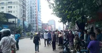 Woman killed by bus in Badda, protesters block road