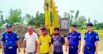 অবৈধভাবে মাটি কাটায় লাখ টাকা জরিমানা