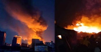 নরসিংদীর বাবুরহাটে ভয়াবহ আগুন