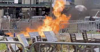 Man sets himself on fire outside Trump's hush money trial