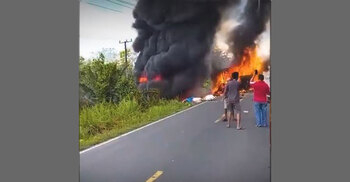16 killed in bus-tanker crash in Indonesia