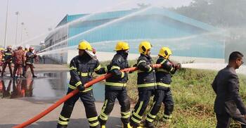 শাহ আমানত বিমানবন্দরে অগ্নিনির্বাপণ মহড়া