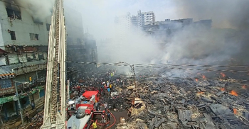 Bangabazar market fire under control after 6.30 hours