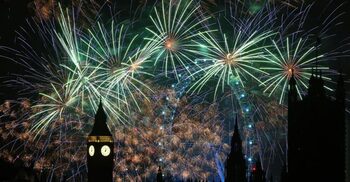 Fireworks, weapons light skies as world enters 2024
