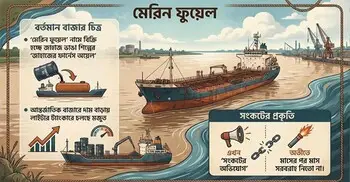 জাহাজের জ্বালানি তেলের ‘ভাসমান ডিপো’ কর্ণফুলী নদী