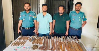 গাজীপুরে দেশীয় অস্ত্র ও মাদকসহ বিএনপি নেতার ভাই-ভাতিজা আটক