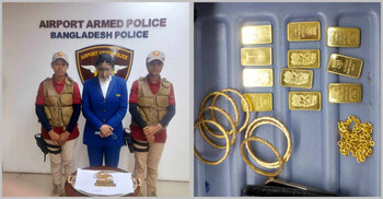 Saudi Airlines cabin crew arrested with around 2kg gold at HSIA