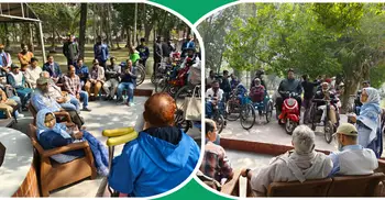 বিশ্বকবির আঙিনায় শিক্ষা সচিবের সঙ্গে আড্ডায় মাতলেন প্রতিবন্ধীরা