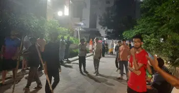 Vigilance in the face of fear: People take to streets overnight
