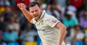 Hazlewood takes five as Australia beat WI in first Test