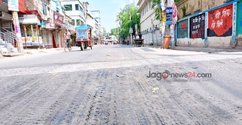 চুয়াডাঙ্গায় তাপমাত্রা বেড়ে ৪১ ডিগ্রি, গরমে গলে যাচ্ছে সড়কের পিচ