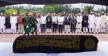 জাতীয় সংসদে সাবেক প্রতিমন্ত্রী সিনহার জানাজা, অংশ নিলেন প্রধানমন্ত্রী