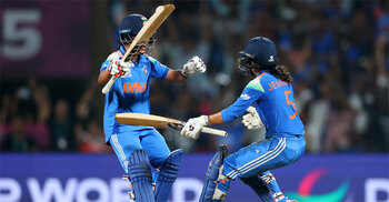 India stun Australia with record chase to reach World Cup final