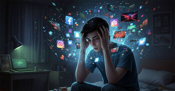 ইন্টারনেট আসক্তিতে বাড়ছে তরুণদের মানসিক চাপ