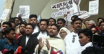 নতুন জমিদারদের বিরুদ্ধে ১০ দলীয় ঐক্যের কণ্ঠ নাসীরুদ্দীন: নাহিদ