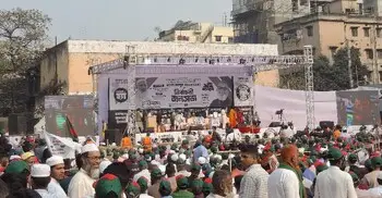 রাজধানীর পল্লবীতে চলছে জামায়াত ইসলামীর নির্বাচনি জনসমাবেশ