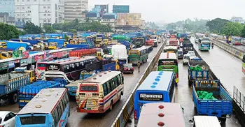 Severe traffic congestion on Dhaka-Chattogram highway