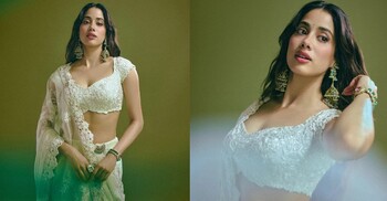 জাহ্নবীর এই সাজে চোখ ফেরানো দায়
