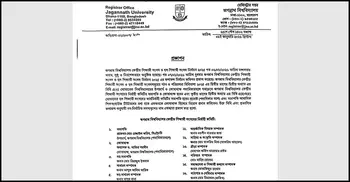 জকসু ও হল সংসদের নবনির্বাচিতদের নিয়ে প্রজ্ঞাপন জারি