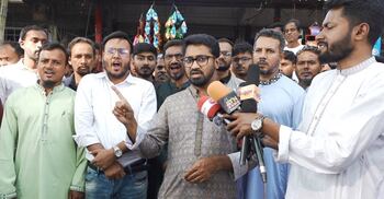 আওয়ামী লীগ রাজপথে নামলেই ধোলাই করা হবে: রাশেদ খাঁন