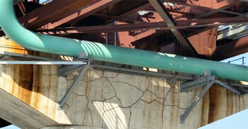 যমুনা রেলসেতুর পিলারে চুলাকৃতি ফাটল