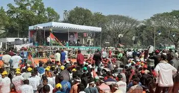 যশোরে তারেক রহমানের জনসভায় জনতার ঢল