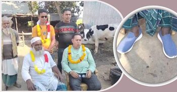বিএনপি ক্ষমতায় আসায় ১৭ বছর পর জুতা পরলেন সুরুজ পাঠান