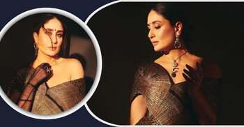 প্রি-ড্রেপড বেনারসিতে কারিনার স্টাইল স্টেটমেন্ট