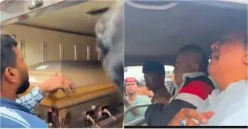 কারিনার কফিন দেখেই কান্নায় ভেঙে পড়লেন বাবা কায়সার হামিদ