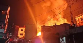 খাগড়াছড়িতে অগ্নিকাণ্ডে ৩৫ দোকান পুড়ে ছাই