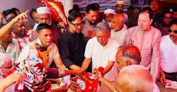 Finance Minister unhurt as stage collapses at Ctg relief event