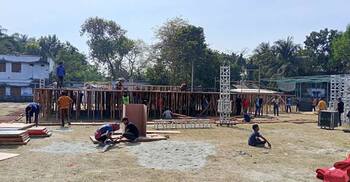 সোমবার খুলনা যাবেন তারেক রহমান, চলছে মঞ্চ প্রস্তুতের কাজ