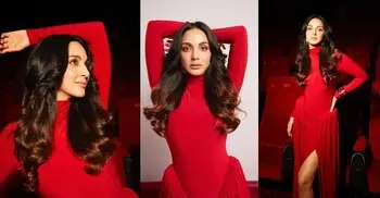 কিয়ারার লাল গাউনে থমকে গেল নজর