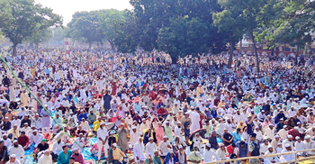 কানায় কানায় পূর্ণ শোলাকিয়া ঈদগাহ