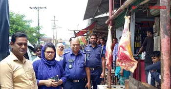 গরুর পচা মাংস বিক্রির দায়ে ব্যবসায়ীকে অর্ধলাখ টাকা জরিমানা
