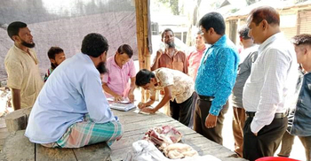 ছাগলের পচা মাংস বিক্রির সময় ২ কসাইয়ের জরিমানা