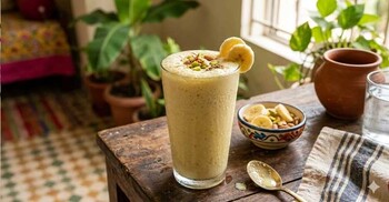 অল্প উপকরণেই বানিয়ে নিন কলার লাচ্ছি