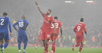 Liverpool beat Leicester City to move seven points clear