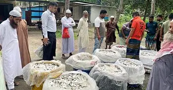 মাদারীপুরে জব্দ ২৭ মণ জাটকা গেলো এতিমখানায়