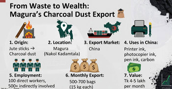 From waste to wealth: Magura’s charcoal dust finds a market in China