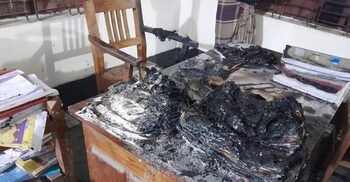 মাগুরার মহম্মদপুরে গ্রামীণ ব্যাংকে অগ্নিকাণ্ড