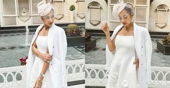 ভিন্টেজ হোয়াইটে আত্মবিশ্বাসী মালাইকা